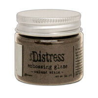 Distress Embossing Glaze: walnut stain