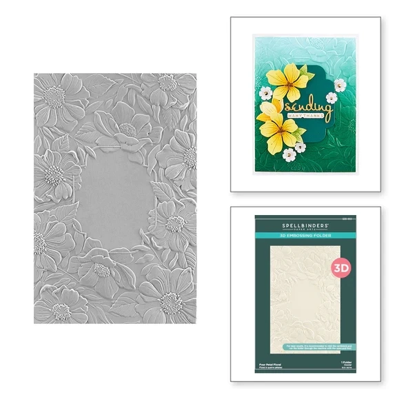 Four Petal Floral Embossing Folder