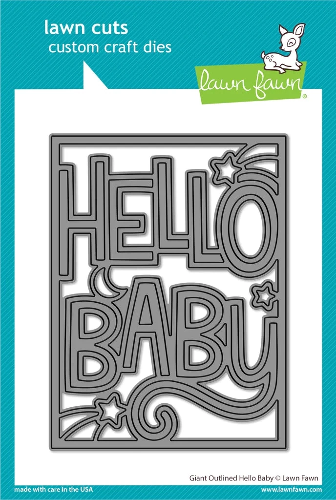 LF Giant Outlined Hello Baby Die