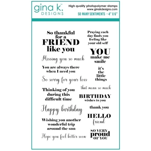 Gina K: So Many Sentiments stamp