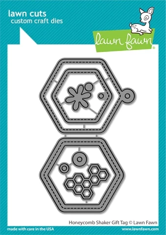 LF Honeycomb Shaker Gift Tag die