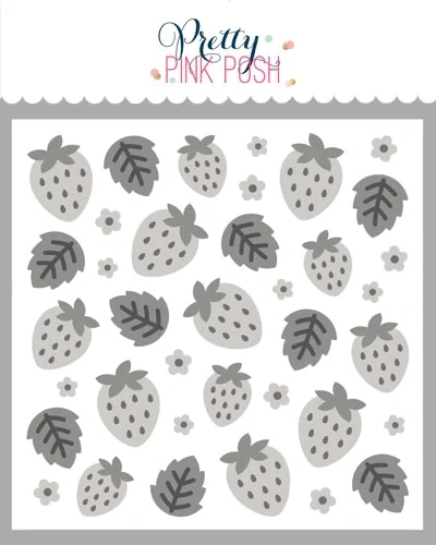 PPP Layered Strawberries Stencil