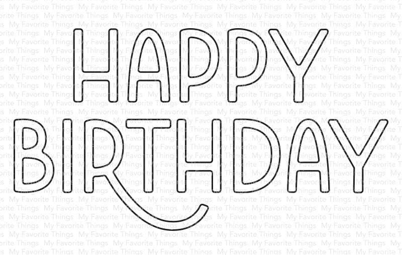 Stylish Happy Birthday Dies