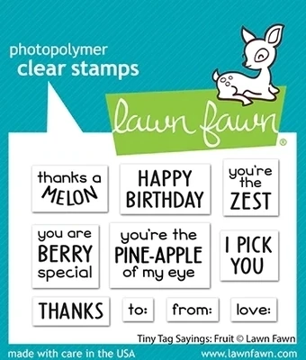 Tiny Tag Sayings: Fruit Stamp