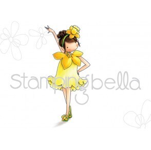Tiny Townie Garden Girl Daffodil Stamp