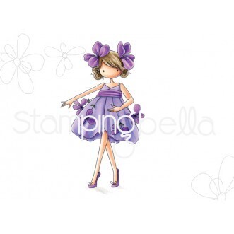 Tiny Townie Garden Girl Violet Stamp