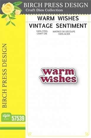 Warm Wishes Vintage Sentiment Dies