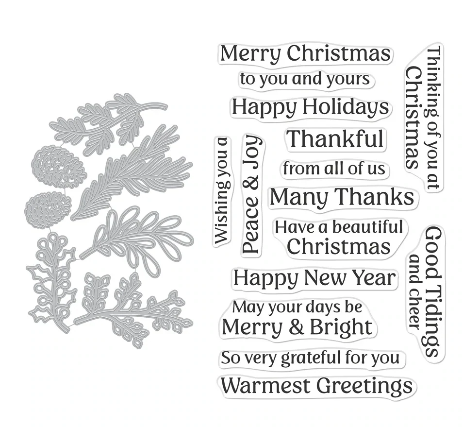 Winter Foliage Stamp &amp; Cut XL