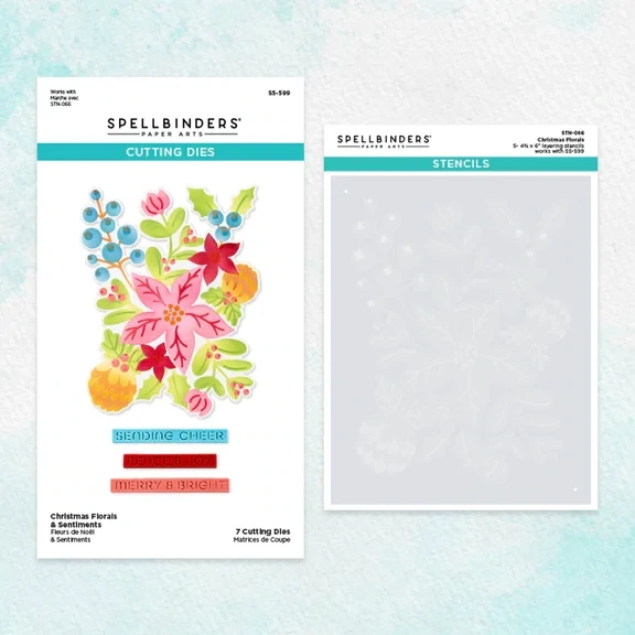 Christmas Florals Die and Stencil Bundle