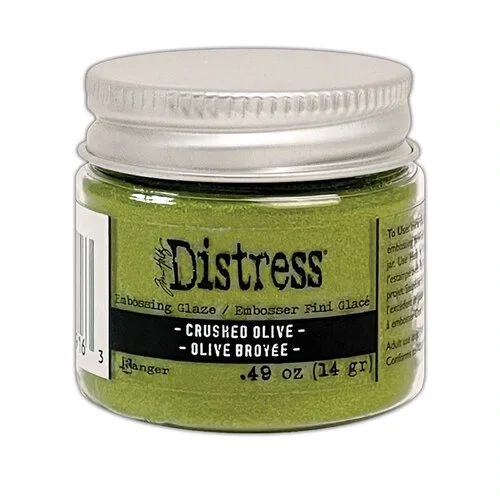 Distress Embossing Glaze: Crushed Olive