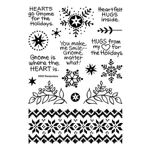 Gnome Hugs Sentiments Stamps