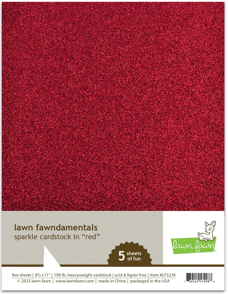 LF Sparkle Cardstock Red