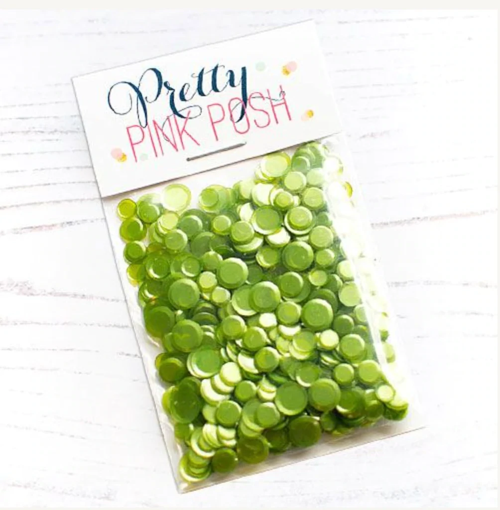 Mossy Green confetti Embellishments