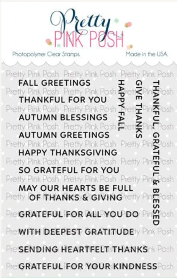 PPP Sentiment Strips: Fall Stamp Set