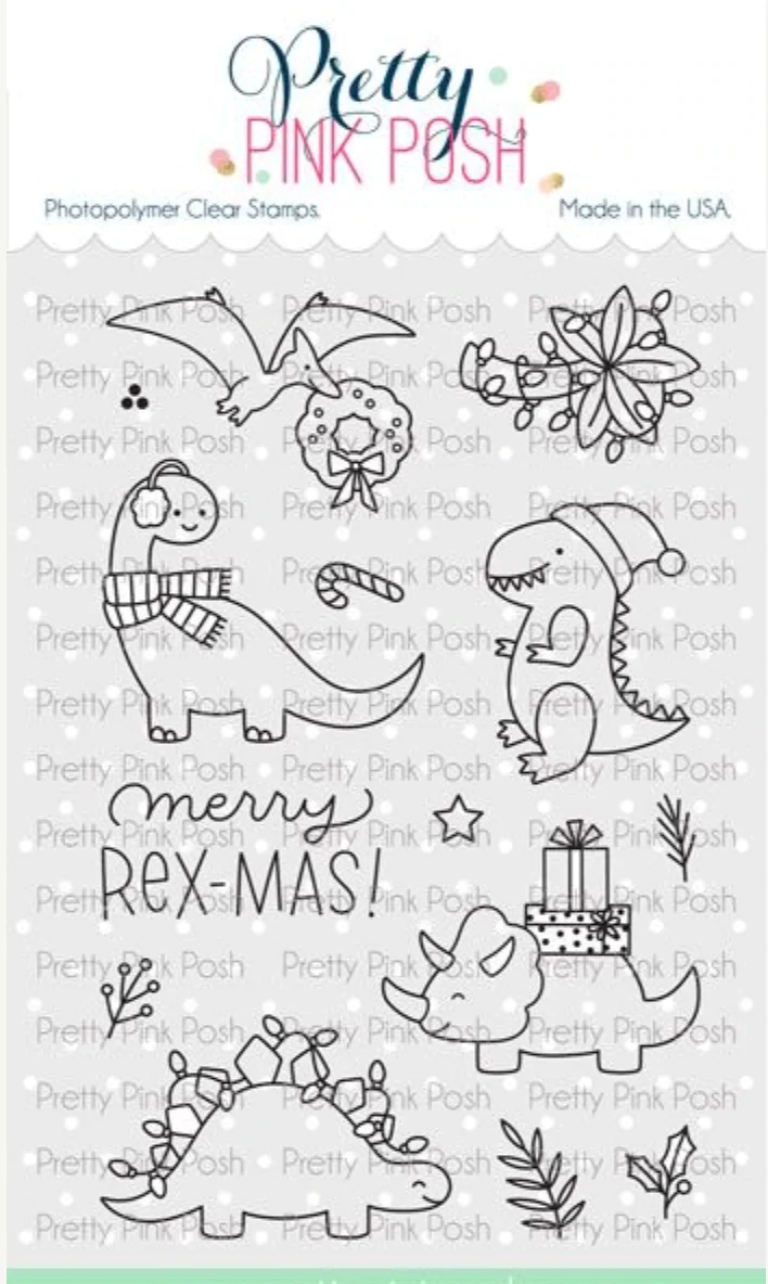 Christmas Dinosaurs Stamp