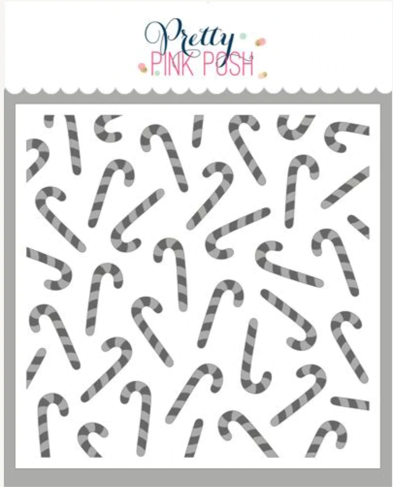 Layered Candy Cane Stencil