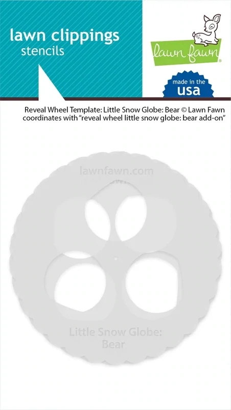 Reveal Wheel Template: Little Snow Globe: Bear