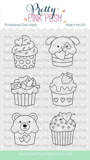 Valentine Cupcakes Stamp And Die