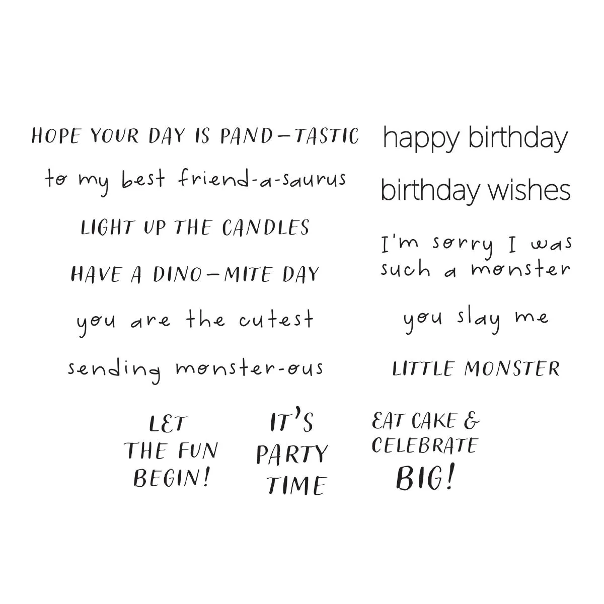 Monster Birthday Sentiments