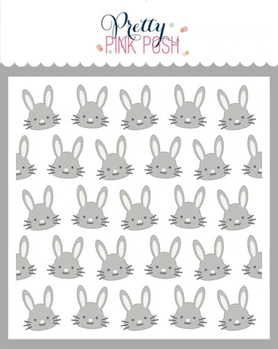Layered Bunny Face Stencil