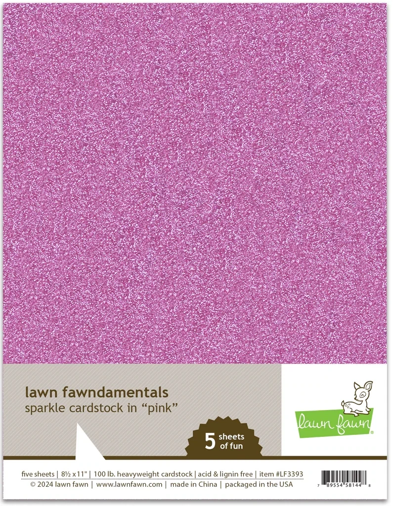 LF Sparkle Cardstock Pink