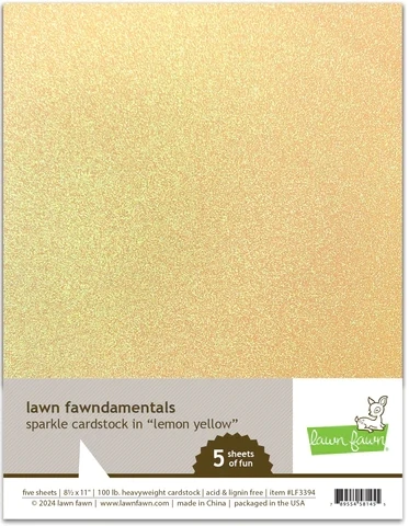 LF Sparkle Cardstock Lemon Yellow