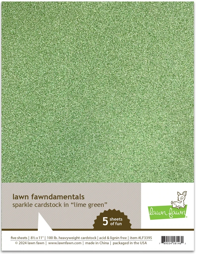 LF Sparkle Cardstock Lime Green