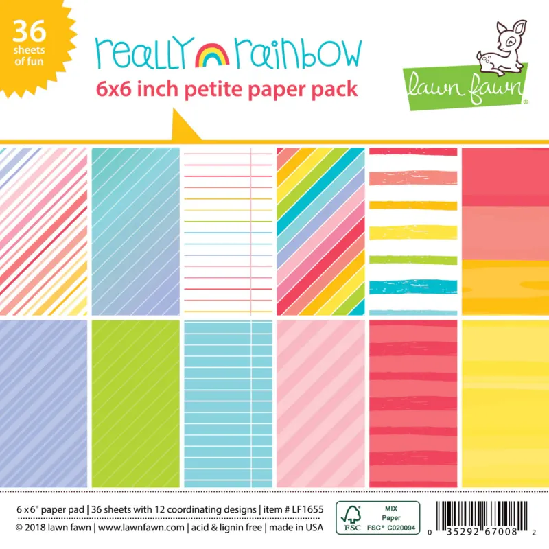 Really Rainbow 6x6 Paper Pack