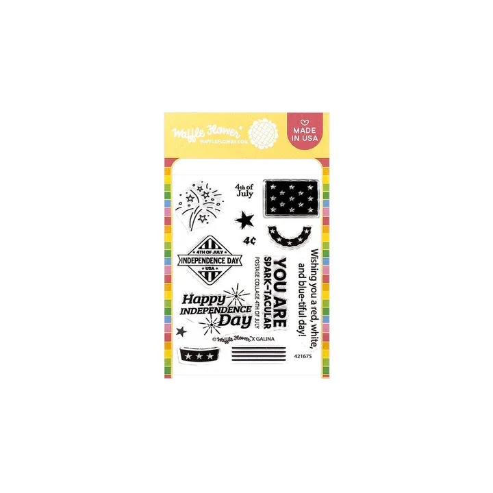 Postage Collage 4th Of July Stamp