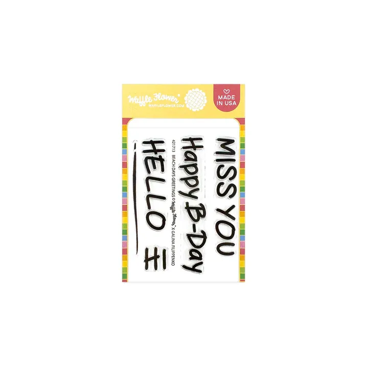 Beach Day Greetings Stamp