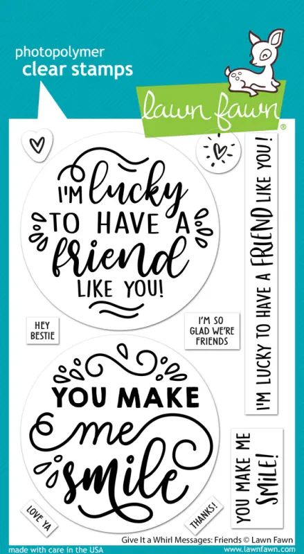 Give It A Whirl Messages: Friends Stamp