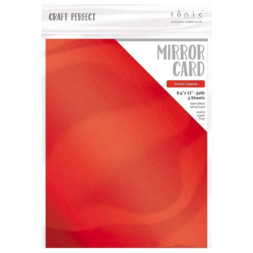 Scarlet Organza Mirror Cardstock
