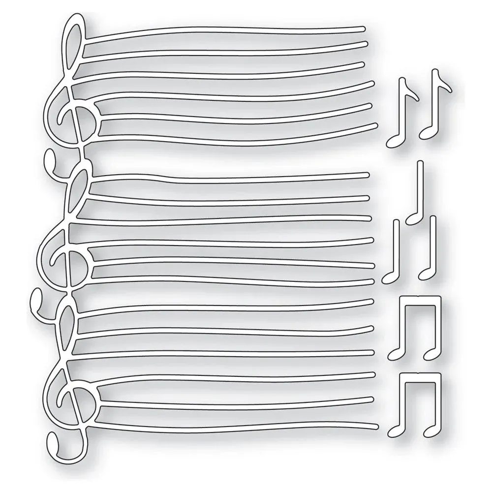 Wavy Sheet Music Die