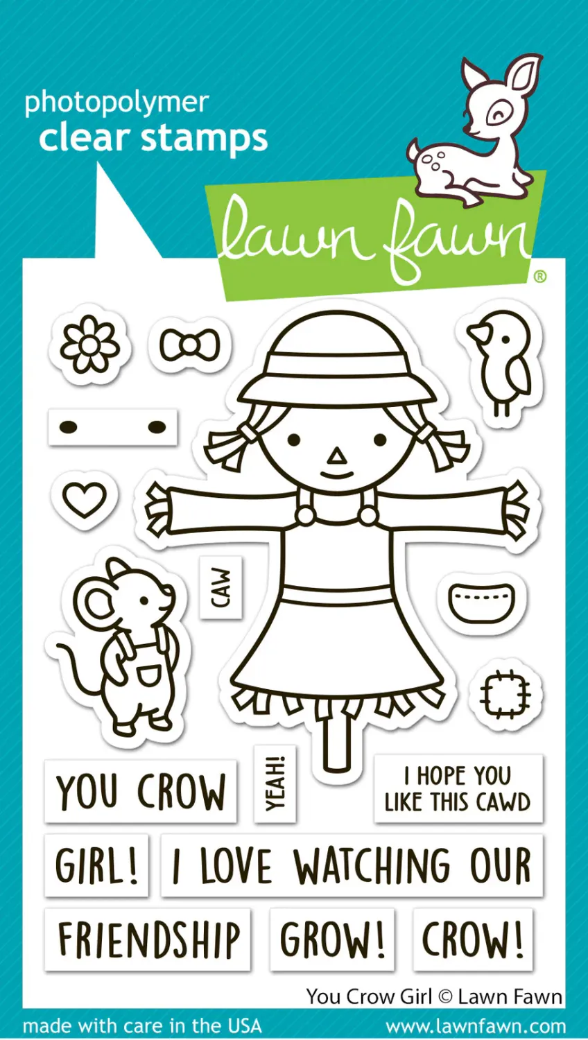 LF You Crow Girl Stamps