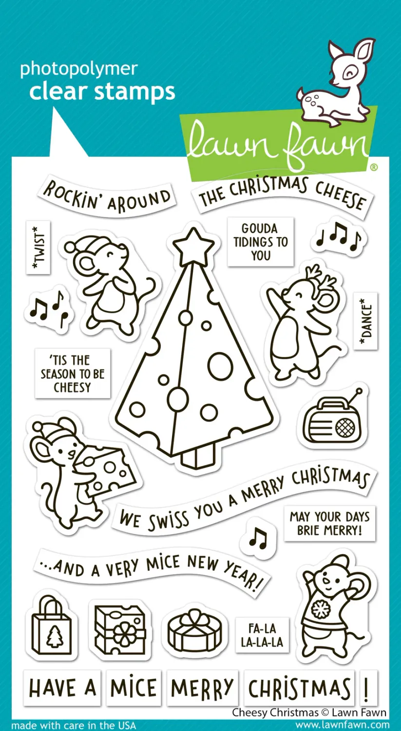 LF Cheesy Christmas Stamps