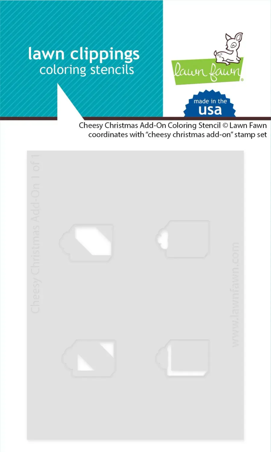 LF Cheesy Christmas Add-on Coloring Stencil