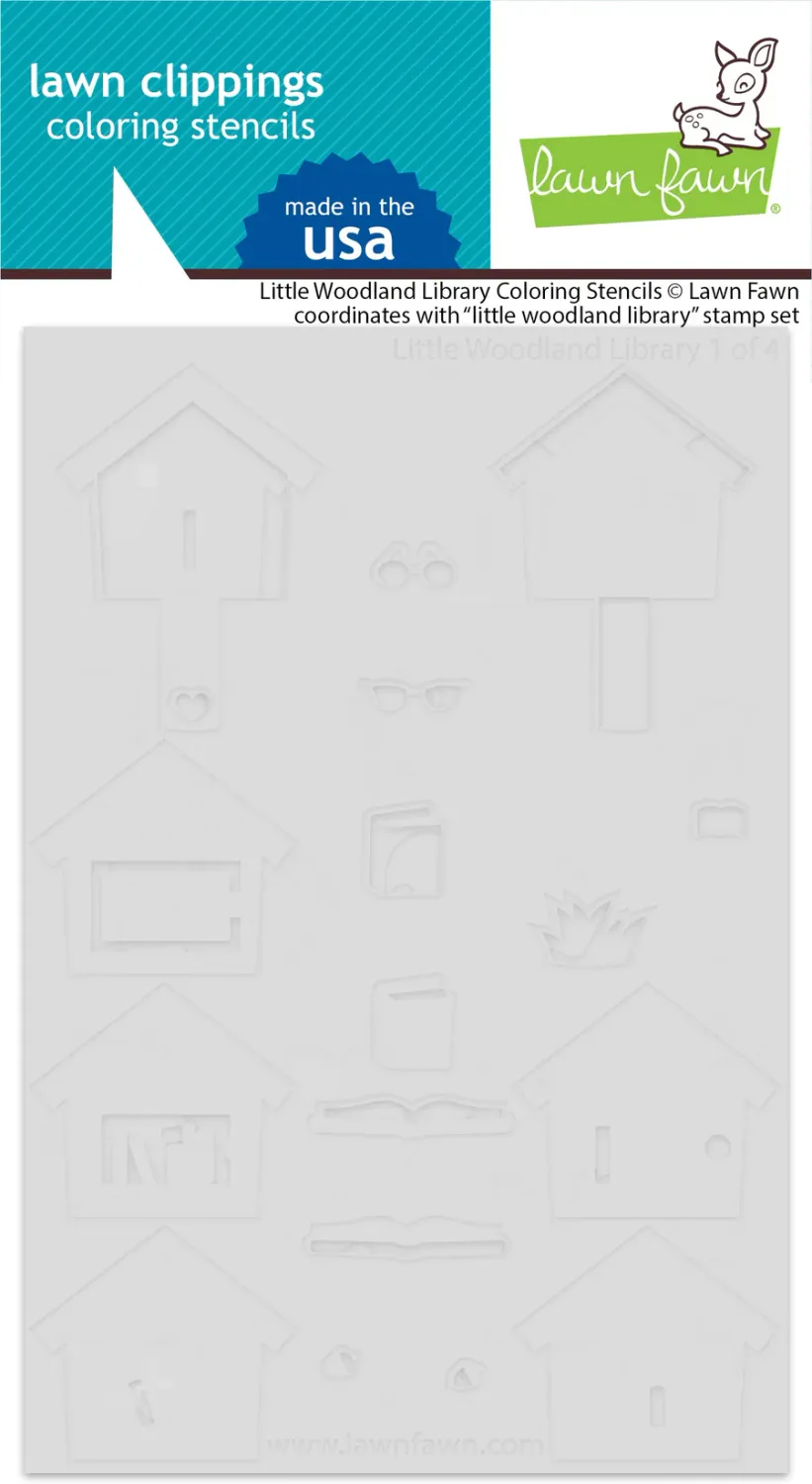 LF Little Woodland Library Coloring Stencils