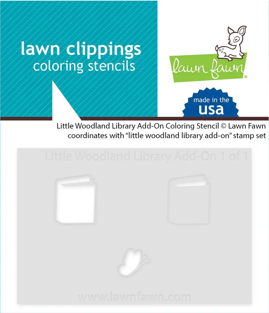 LF Little Woodland Library Add-on Coloring Stencil