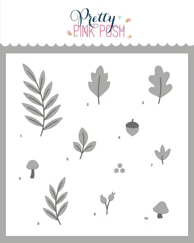 Solid Leaf Foliage Stencil