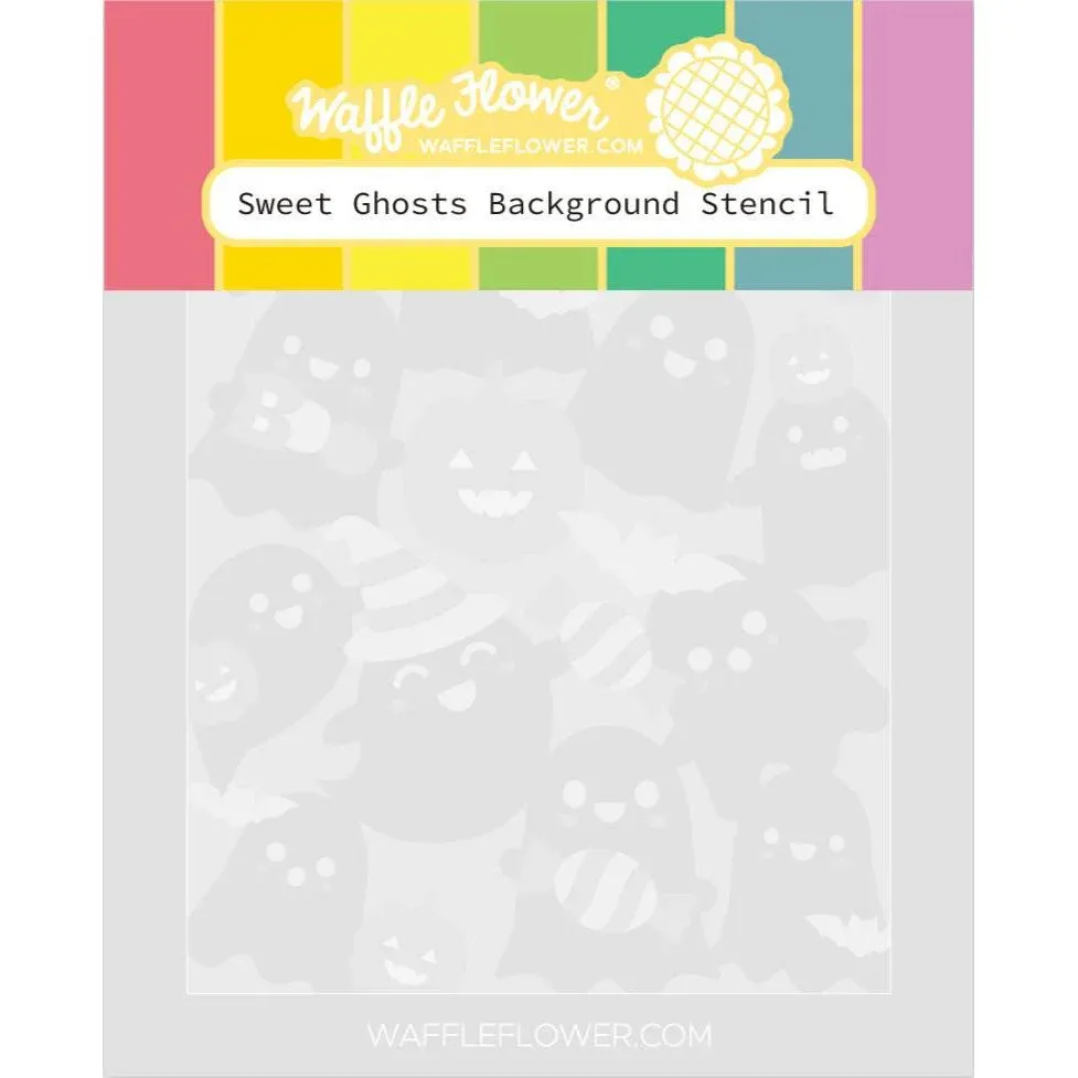 Sweet Ghosts Background Stencil