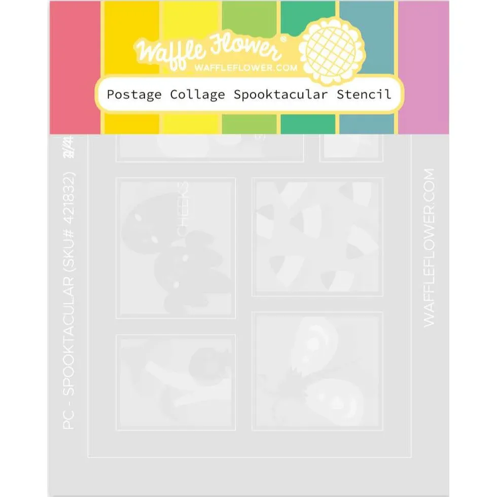 Postage Collage Spooktacular Stencil