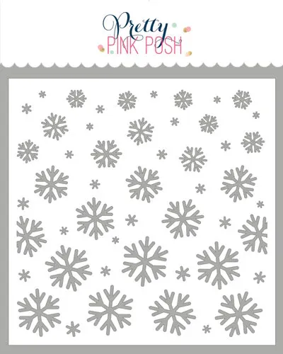Cascading Snowflakes Stencil