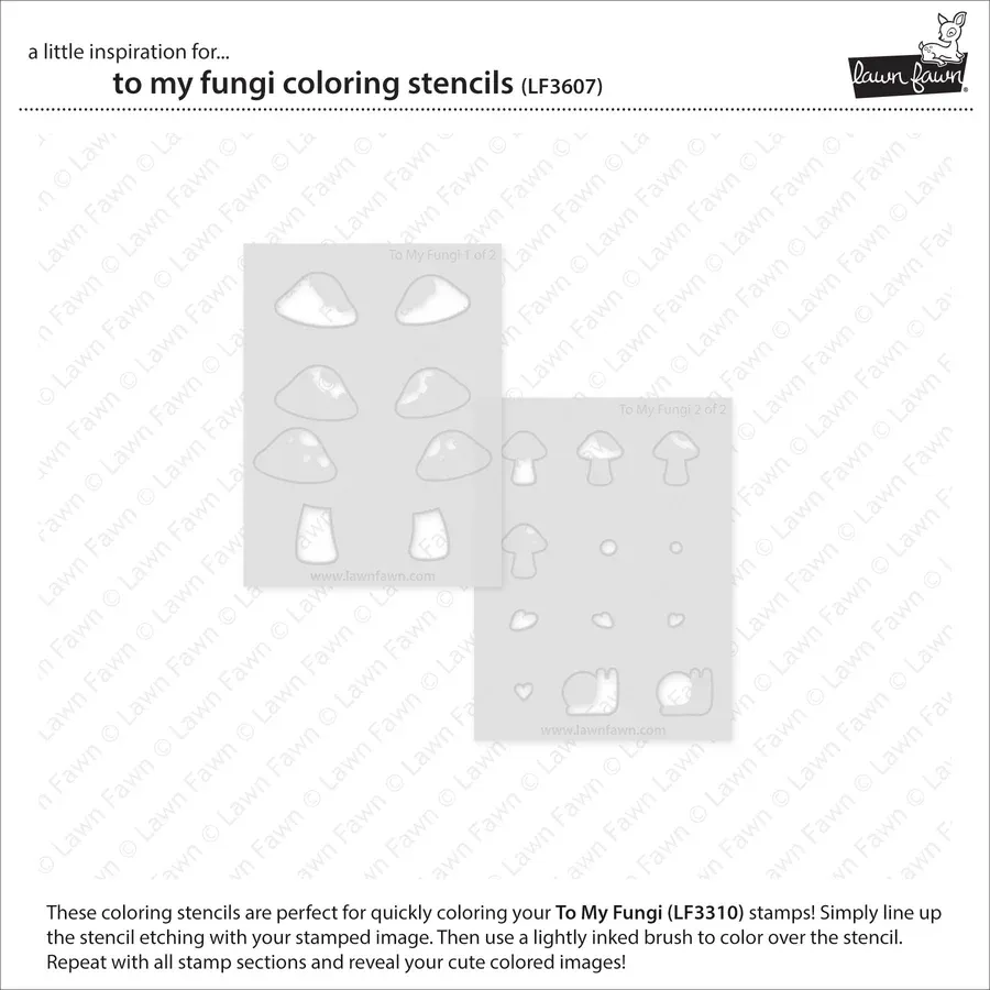 LF To My Fungi Coloring Stencils