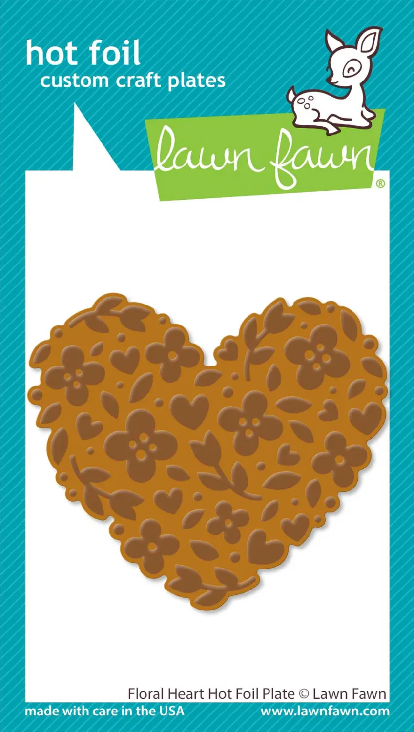 LF Floral Heart Foil Plate