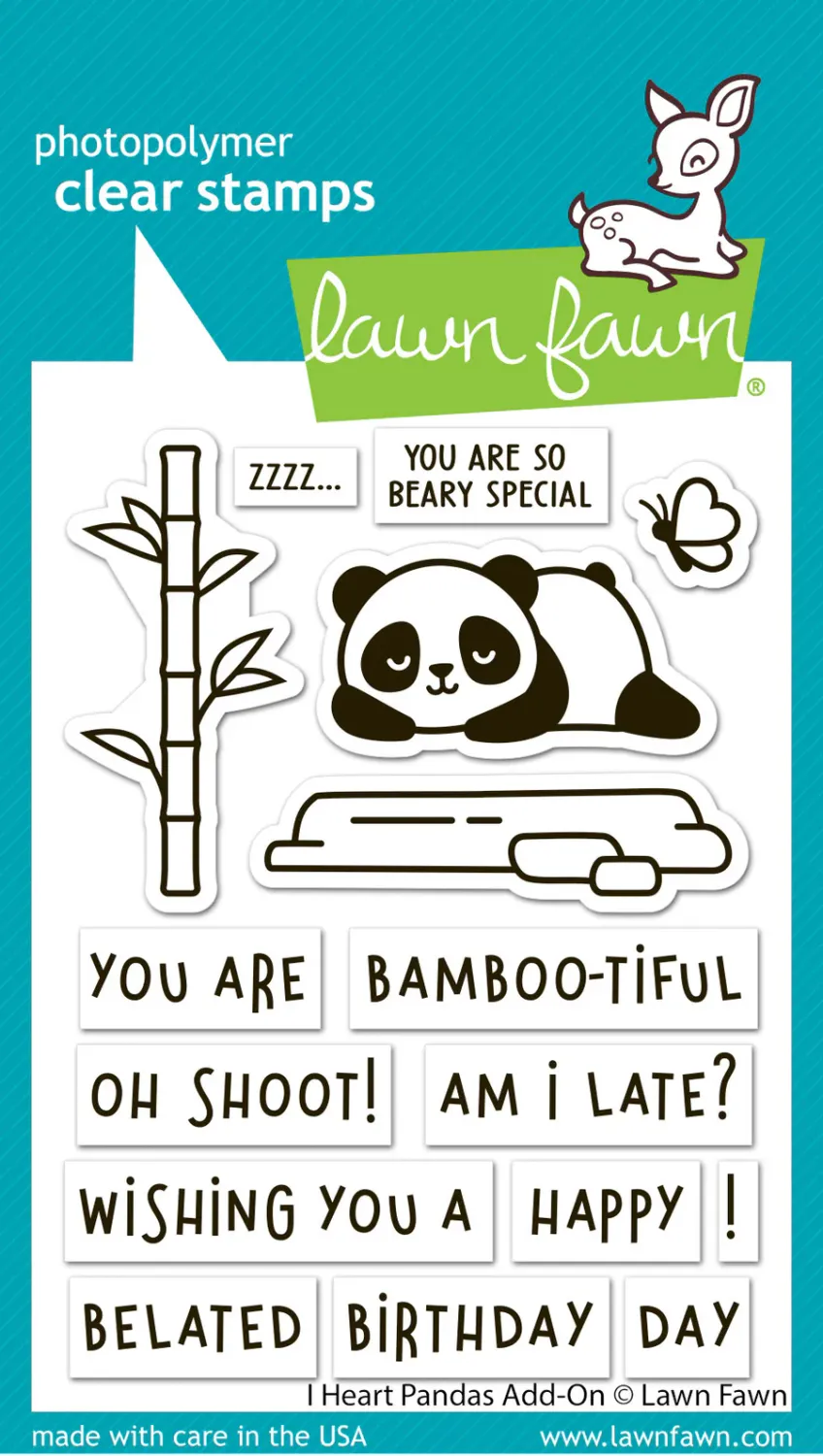 LF I Heart Pandas Add On Stamp