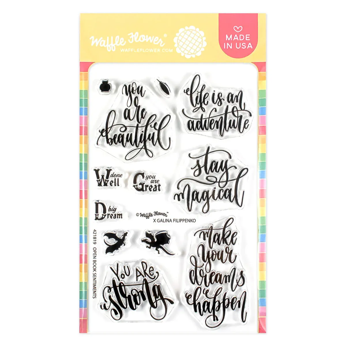 Open Book Sentiments Stamps