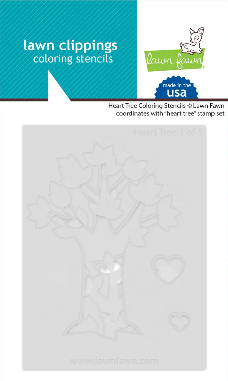 LF Heart Tree Coloring Stencils