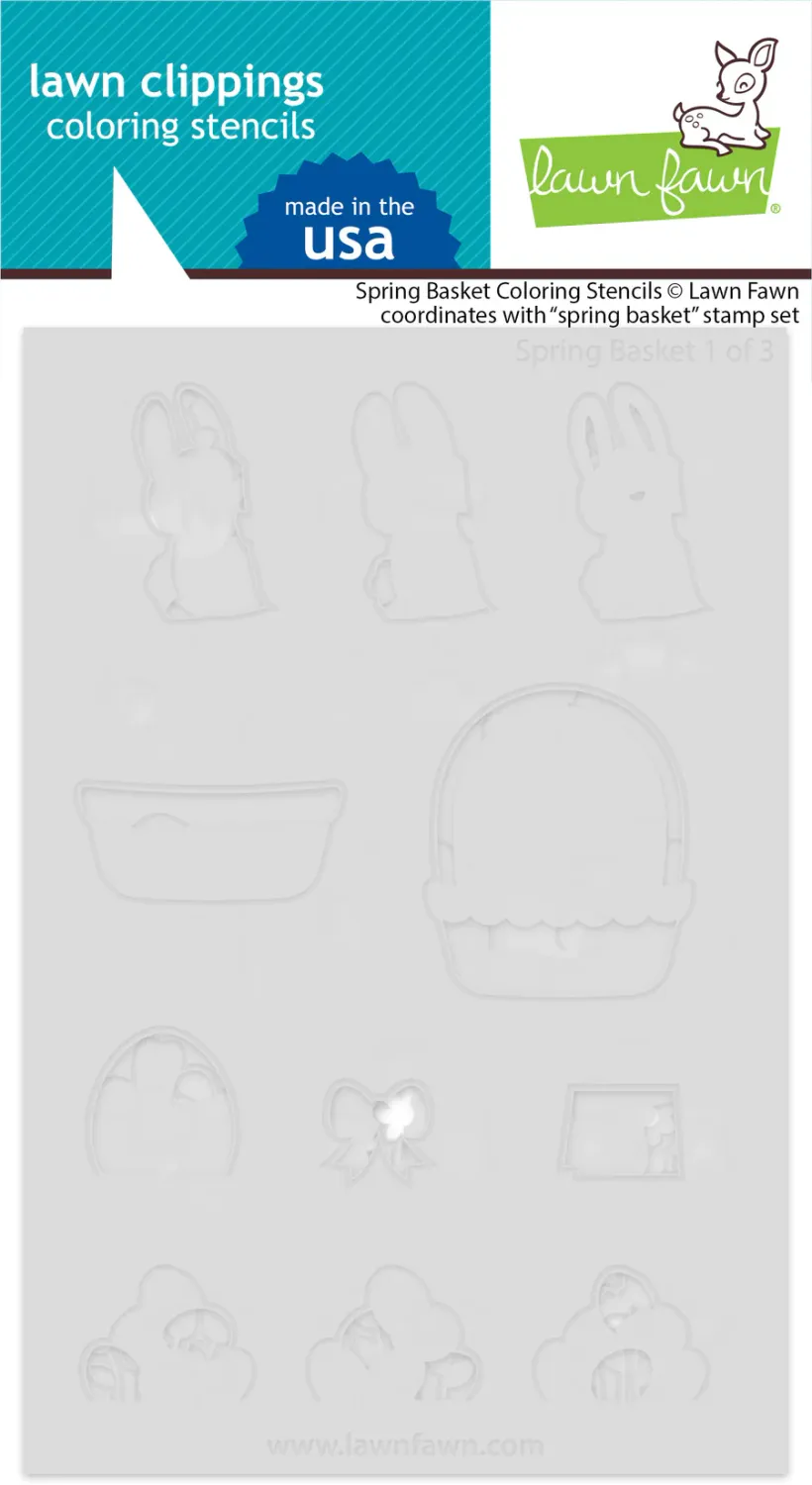 LF Spring Basket Coloring Stencils