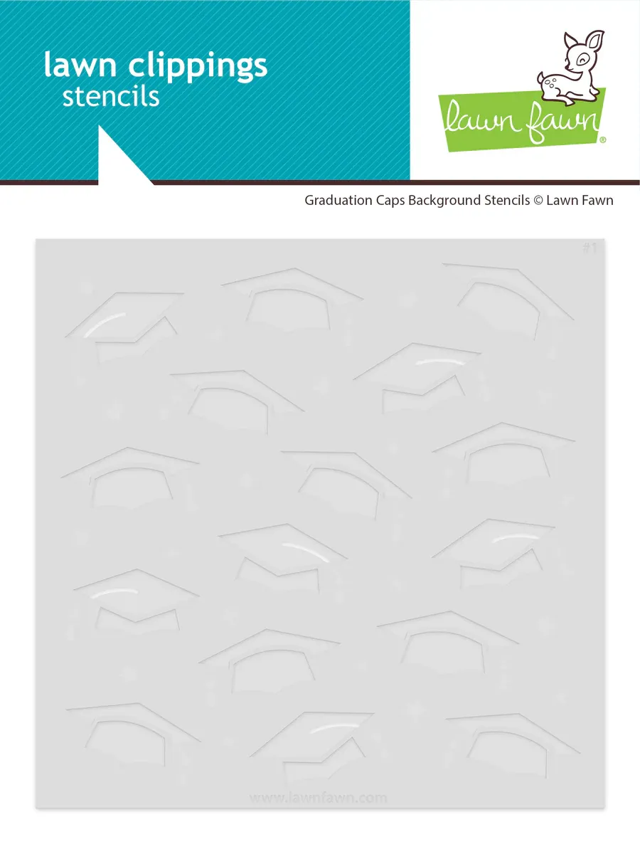 LF Graduation Caps Background Stencils