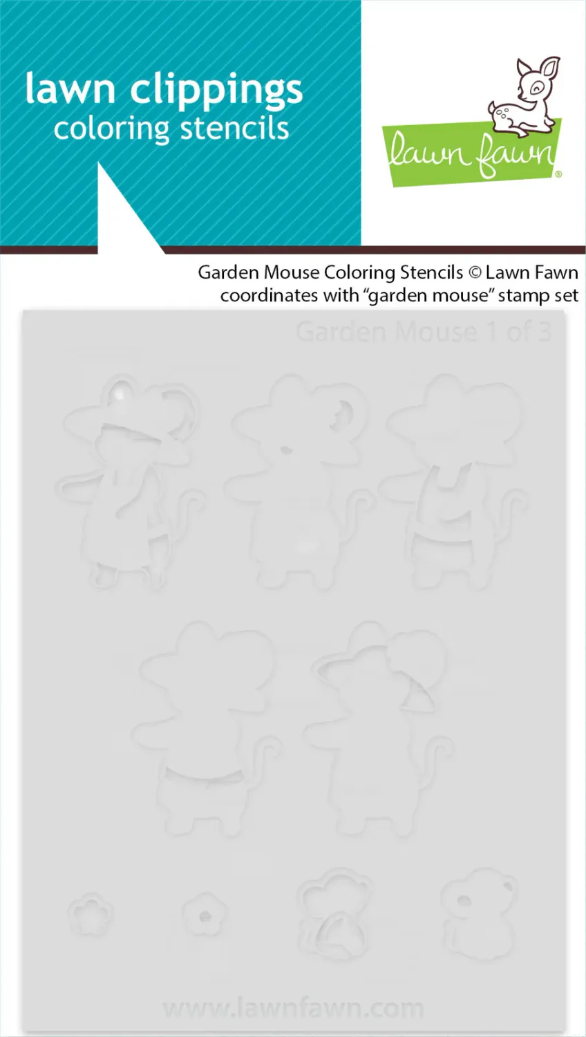 LF Garden Mouse Coloring Stencils